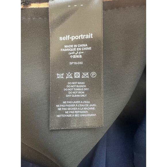 Self-Portrait Womens Dress Size 4 Velour Whimsical Fairy Renaissance Blue Midi - Picture 9 of 14